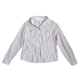 La Perla Bluse aus Leinen Eggshell Aus weiß