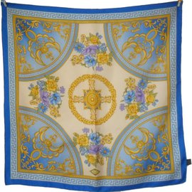 Versace-Silk scarf-Blue