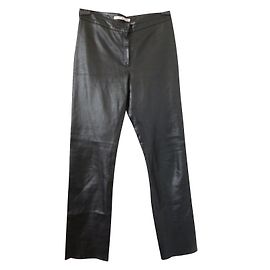 Tommy Hilfiger Leather Pants Trousers Black