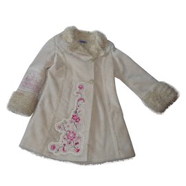 Kenzo-Girl Coats outerwear-Cream
