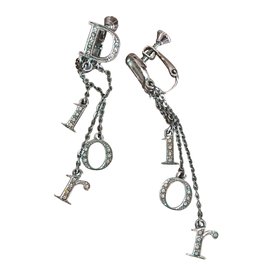 Christian Dior-Boucles d'oreilles-Argenté