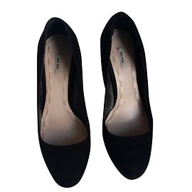 Miu Miu Black Suede Pumps 12cm Heel Black