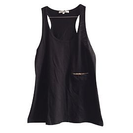 Top sin mangas Carven de algodón negro Talla M Negro