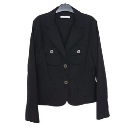 Marella Black Cotton Jacket Black