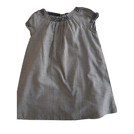 Vestido Bonpoint de algodão preto e branco 2 anos Outro