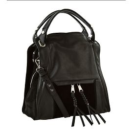 Bolsa de mão Sandro Adria em couro preto Preto