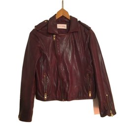 Leon & Harper Biker jackets Dark red