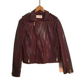 Leon & Harper Blouson en cuir bordeaux L Bordeaux