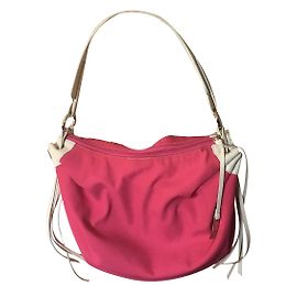 Bolsa Lancel Siren rosa em tecido e couro branco Rosa
