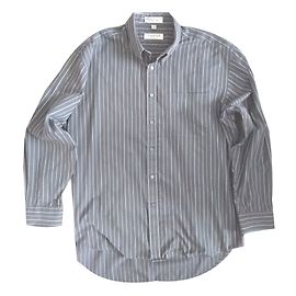 Balmain Pinstripe Shirt White Grey