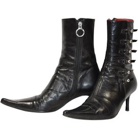 Luciano Padovan-Bottines pointues-Noir