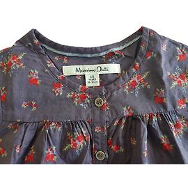 Blouse fleurie Massimo Dutti en coton rouge et violette 2 ans Rouge Violet