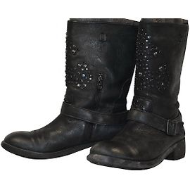 ASH BOTTES MOTARD Noir