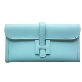 Hermès HERMES JIGE POUCH Blu