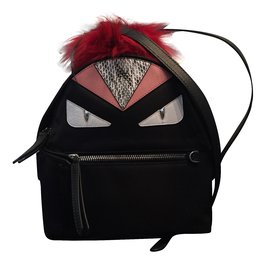 Fendi-Mini monster backpack-Black