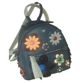 Fendi-Flower backpack-Blue