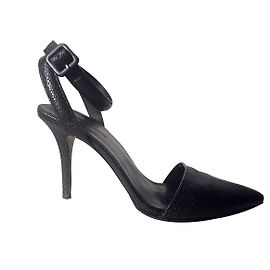 Alexander Wang Black Leather Heels 9cm Black