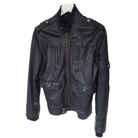 Autre Marque MEXX Lederblazer Schwarz Schwarz