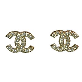 Chanel-Clous d'oreilles chanel-Doré