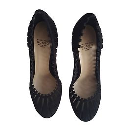 Autre Marque Escarpins en daim noir 10,5 cm Noir