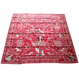 Hermès Bandana de Soie Géant Rouge