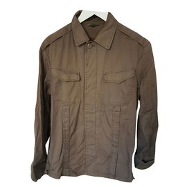 Autre Marque Camicia V9sage kaki in cotone Cachi