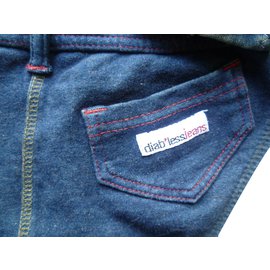 Autre Marque-Jeans Diabless Jeans de duas peças estilo swimsuit da marca Diabless jeans.-Azul