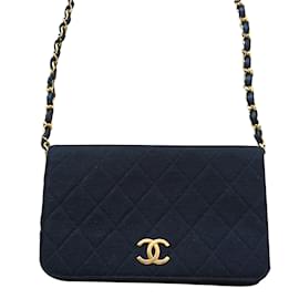 Chanel-Sac  Chanel Vintage en jersey-Noir