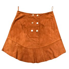 Pinko Wildlederrock in Cognac Cognac