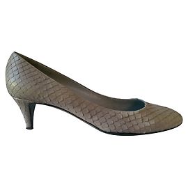 Décolleté Sergio Rossi in Pitone Beige Beige
