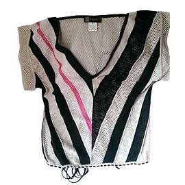 Top Balmain Glam Rock com Estampas Gola V Algodão Viscose S Multicor