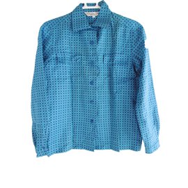 Christian Dior-Christian Dior Pret A Porter - Bluse mit geknöpfter Bluse-Blau,Lila
