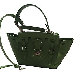 Ralph Lauren Lambskin Handbag Green Green
