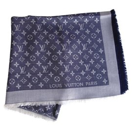 Louis Vuitton-Châle-Bleu