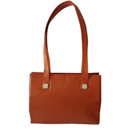 Charles Jourdan leather handbag orange Orange