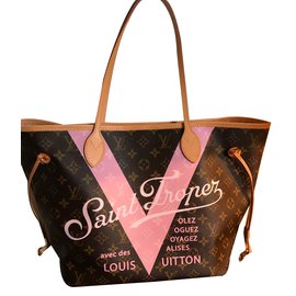 Louis Vuitton-Louis Vuitton neverfull MM  rose ballerine superbe.-Autre