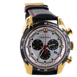 Versace Quartz Watches Black Golden
