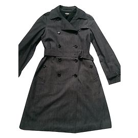 Trench Dkny Blu Grigio in Cotone Blu Grigio