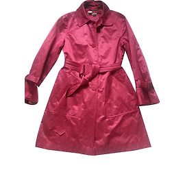 Trench Dkny Rosa in Cotone Rosa