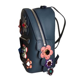 Fendi-Backpack flowers-Blue