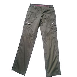 Trussardi Jeans Hose Grün Khaki mit Multitaschen Grün
