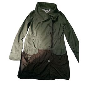 Giacca Tommy Hilfiger Verde in Cotone e Nylon Taglia S Verde