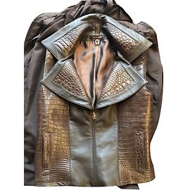 Roberto Cavalli Giacca di coccodrillo Marrone