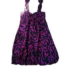 Marc Jacobs Seidenkleid ärmellos schwarz rosa Schwarz Pink