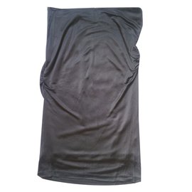 Saia Gucci preta de seda e viscose Preto