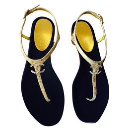 Chanel-Sandals-Golden