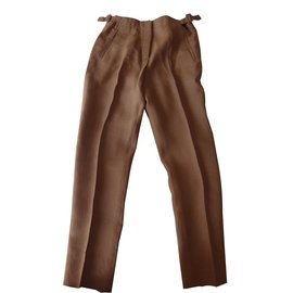 Hermès-Pants, leggings-Caramel