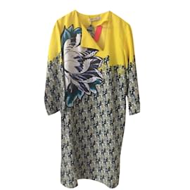 Etro-Yellow and print silk dress-Multiple colors