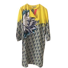 Etro Abito di seta giallo e stampato Multicolore
