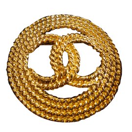 Chanel-Alfinete & broche-Dourado